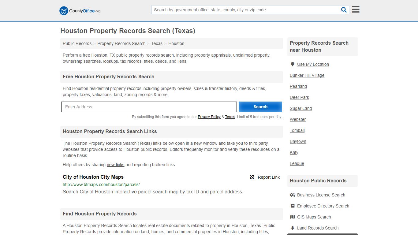 Houston Property Records Search (Texas) - County Office