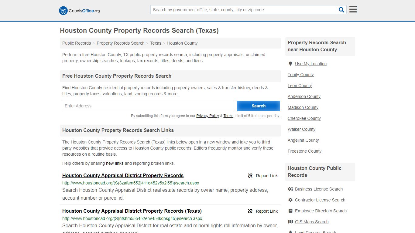 Houston County Property Records Search (Texas) - County Office